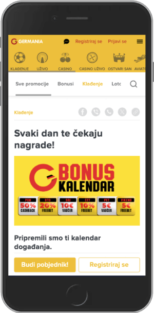 Mobilna zaslonska slika vsakodnevnih nagrad Germania